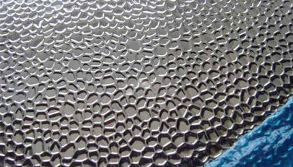 Hammered aluminum sheet