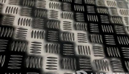 Black Aluminium Checker Plate