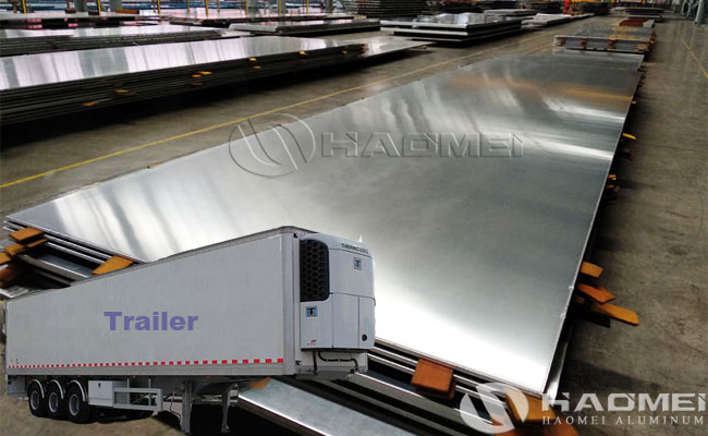 Trailer skin aluminum