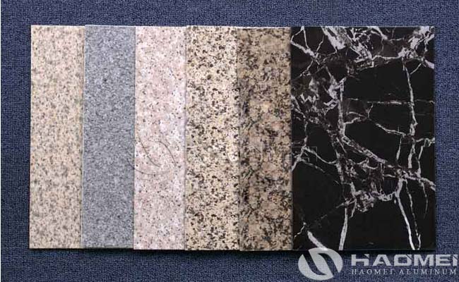stone grain coated aluminium sheet