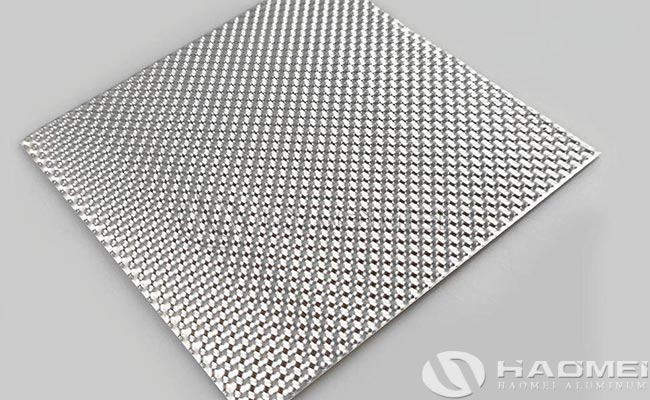 Hemispherical embossed aluminum sheet