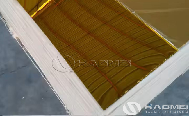 gold color mirror reflective aluminum sheet