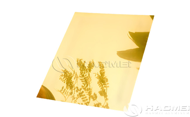 gold color mirror aluminum sheet