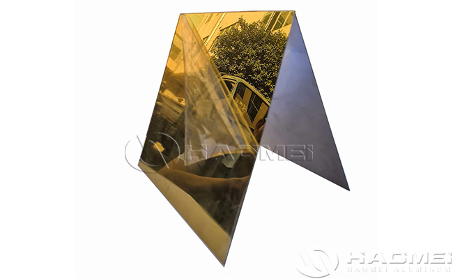 gold mirror reflective aluminum sheet