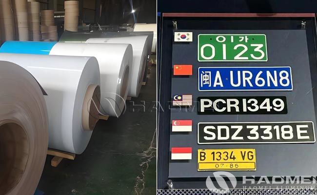 Color coated aluminum coil for car license plates