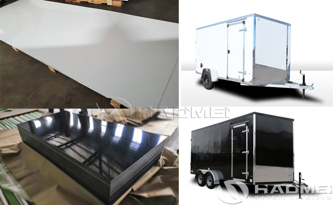 painted aluminum sheet metal for trailer siding