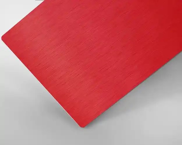 brushed red anodised aluminium sheet
